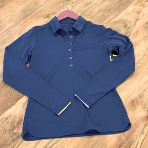NWT women's Nike Long Sleeve golf Shirt blue size small